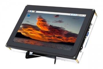  WAVESHARE 10.1inch Capacitive Touch Screen LCD (F) with Case, 1024×600, HDMI, Various Systems & Devices Support, Waveshare 22789
