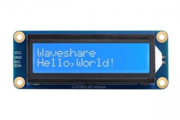  WAVESHARE LCD1602 I2C Module, White color with blue background, 16x2 characters LCD, 3.3V/5V, Waveshare 23991