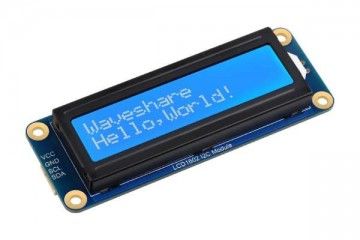  WAVESHARE LCD1602 I2C Module, White color with blue background, 16x2 characters LCD, 3.3V/5V, Waveshare 23991