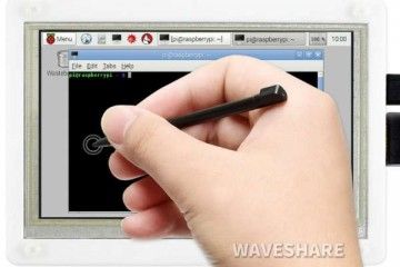 lcd WAVESHARE 5inch Resistive Touch Screen LCD (B) with Bicolor Case, 800×480, HDMI, Low Power, Waveshare 11018