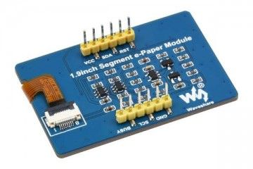e-paper WAVESHARE 1.9inch Segment E-Paper Module, 91 Segments, I2C Bus, Ideal for Temperature and humidity meter, Humidifier, Digital Meter, Waveshare 22689