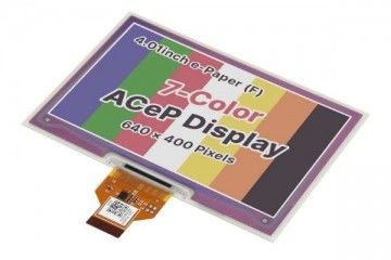 e-paper WAVESHARE 4.01inch ACeP 7-Color E-Paper E-Ink Raw Display, 640×400, without PCB, Waveshare 19078