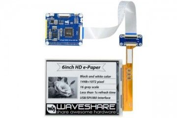 e-paper WAVESHARE 1448×1072 high definition, 6inch E-Ink display HAT for Raspberry Pi, Waveshare 17590