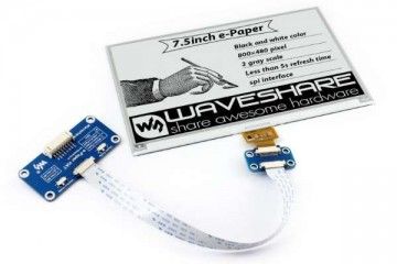 e-paper WAVESHARE 800×480, 7.5inch E-Ink display HAT for Raspberry Pi, Waveshare 13504