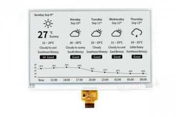 e-paper WAVESHARE 800×480, 7.5inch E-Ink raw display, Waveshare 13187