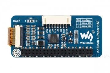 e-paper WAVESHARE 2.13inch E-Paper HAT (B), 250x122, Red/Black/White, SPI Interface, Waveshare 13448