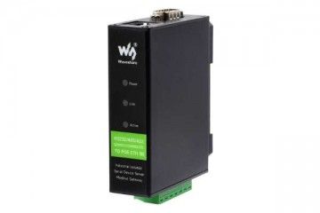  WAVESHARE Rail-Mount Serial Server, RS232/485/422 to RJ45 Ethernet Module, TCP/IP to serial, With POE Function, Waveshare 23626