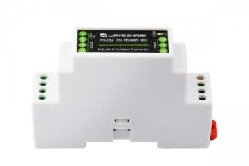  WAVESHARE RS232 To RS485 Converter (B), Active Digital Isolator, Rail-Mount support, 600W Lightningproof & Anti-Surge, Waveshare 23376