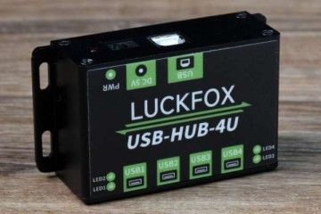  WAVESHARE LUCKFOX Industrial grade USB HUB, Extending 4x USB 2.0 Ports, Waveshare 23468