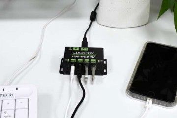  WAVESHARE LUCKFOX Industrial grade USB HUB, Extending 4x USB 2.0 Ports, Waveshare 23468