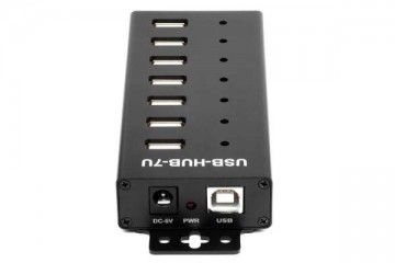  WAVESHARE Industrial Grade USB HUB, Extending 7x USB 2.0 Ports, Waveshare 23077