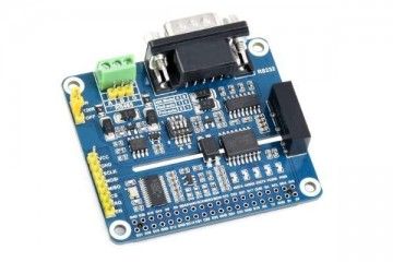  WAVESHARE Isolated RS485 RS232 Expansion HAT for Raspberry Pi, SPI Control, Waveshare 21648