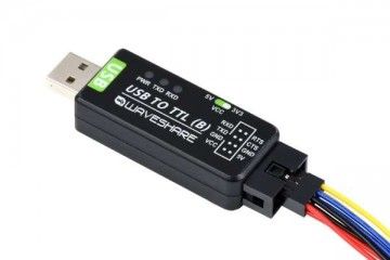  WAVESHARE Industrial USB TO TTL Converter, Original CH343G Onboard, Multi Protection & Systems Support, Waveshare 21550