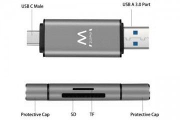 Nekategorizirano EWENT Čitalec kartic USB 3.0, USB-C in USB-A, Ewent EW1075