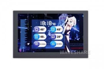 lcd WAVESHARE 5 Inch USB Monitor, PC Case Secondary Screen / Desktop RGB Ambient Screen, IPS Panel, 800×480 /  Resolution, Waveshare 26187