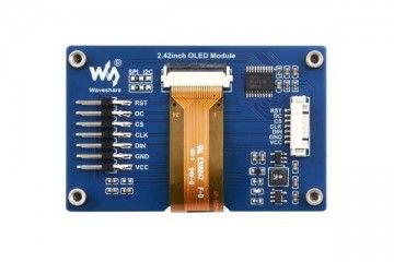 lcd WAVESHARE 2.42inch OLED Display Module, 128×64 Resolution, SPI / I2C Communication, Waveshare 25742
