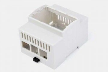 ohišja WAVESHARE DIN rail ABS Case for Raspberry Pi 5, large inner space, injection moduling, Waveshare 26682