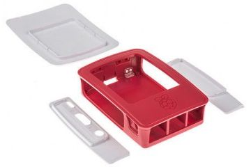 ohišja RASPBERRY PI RASPBERRY-PI ENCLOSURE, RPI 2, B+, RASPBERRY RED, WHITE - RASPBERRY-PI-CASE