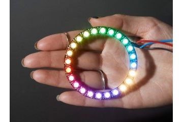 LEDs ADAFRUIT NeoPixel Ring - 24 x 5050 RGBW LEDs w - Integrated Drivers - Warm White - 3000 K, adafruit 2861