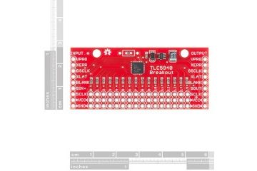 breakout boards  SPARKFUN SparkFun LED Driver Breakout - TLC5940 (16 Channel), spark fun 10616