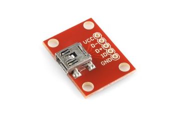 breakout boards  SPARKFUN SparkFun USB Mini-B Breakout, spark fun 09966