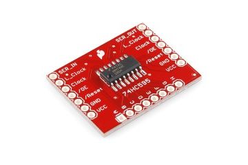 breakout boards  SPARKFUN SparkFun Shift Register Breakout - 74HC595, spark fun 10680