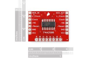 breakout boards  SPARKFUN SparkFun Shift Register Breakout - 74HC595, spark fun 10680