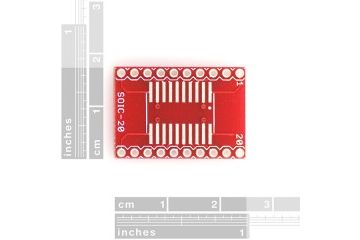 breakout boards  SPARKFUN SparkFun SOIC to DIP Adapter - 20-Pin, spark fun 00495