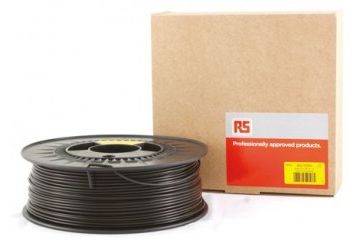 dodatki RS PRO 2.85mm 3D Printer Filament Black, 1kg PLA, 832-0264