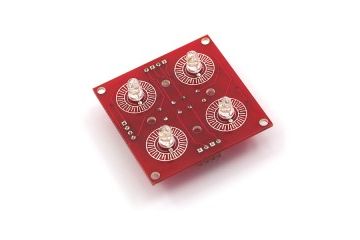 buttons and switches SPARKFUN Button Pad 2x2 - Breakout PCB, Sparkfun, COM-09277