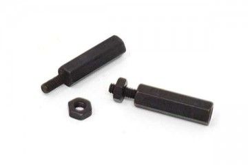 HATs ADAFRUIT Brass M2.5 Standoffs for Pi HATs - Black Plated - Pack of 2, Adafruit 2336