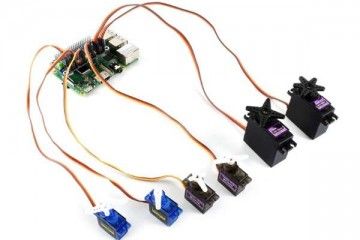 HATs WAVESHARE Servo Driver HAT for Raspberry Pi, 16-Channel, 12-bit, I2C, Waveshare 15275