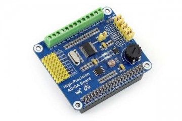 HATs WAVESHARE Raspberry Pi High-Precision AD-DA Expansion Board, Waveshare 11010