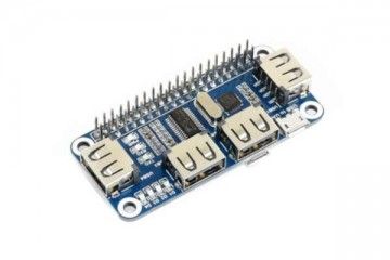 HATs WAVESHARE 4 Port USB HUB HAT for Raspberry Pi, Waveshare 12694