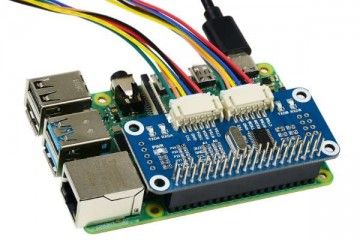 HATs WAVESHARE Serial Expansion HAT for Raspberry Pi, I2C Interface, 2-ch UART, 8 GPIOs, Waveshare 15667