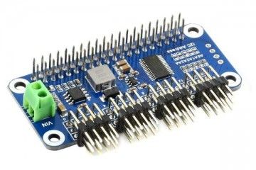 HATs WAVESHARE Servo Driver HAT (B) for Raspberry Pi, 16-Channel, 12-bit, I2C, Waveshare 17035