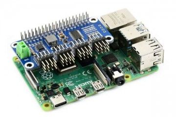 HATs WAVESHARE Servo Driver HAT (B) for Raspberry Pi, 16-Channel, 12-bit, I2C, Waveshare 17035