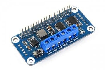 HATs WAVESHARE Motor Driver HAT for Raspberry Pi, I2C Interface, Waveshare 15364