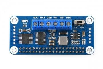 HATs WAVESHARE Motor Driver HAT for Raspberry Pi, I2C Interface, Waveshare 15364