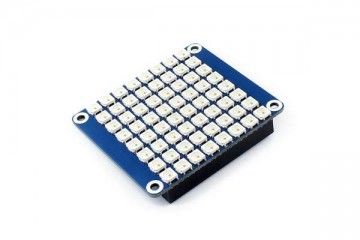 HATs WAVESHARE True color RGB LED HAT (B) for Raspberry Pi, colorful display, 8 x 8 grid, Waveshare 13225