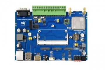 HATs WAVESHARE Compute Module Industrial IoT Base Board, 4G or PoE Feature, For Raspberry Pi CM3 or CM3+ Series, Waveshare 18866