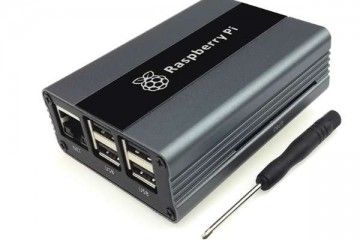 ohišja JH ELECTRONICS Raspberry Pi 2, 3, 3B+ Aluminum Alloy Case, Black