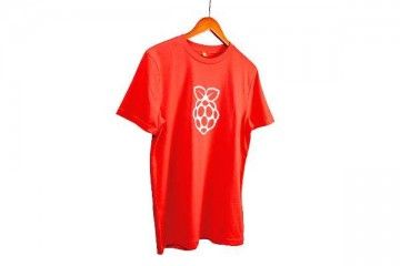 raspberry-pi RASPBERRY PI Raspberry pi Red T-shirt White Logo, Adult Size L, SC0452