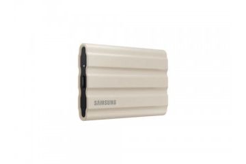 diski SSD SAMSUNG Zunanji SSD 2TB Type-C USB 3.2 Gen2 NVMe, IP65, Samsung T7 Shield, bež, MU-PE2T0K