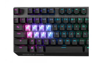 tipkovnice ASUS Tipkovnica ASUS ROG Strix Scope NX Wireless Deluxe, RGB, NX Red, RGB, PBT, UK SLO g.