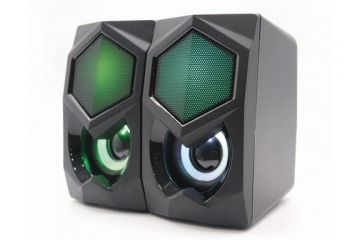 zvočniki EWENT Zvočniki Ewent 2.0, 6W RMS, RGB, nadzor glasnosti, USB napajanje, črni EW3524