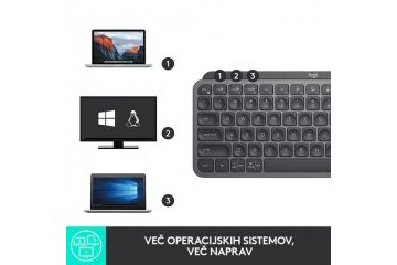 tipkovnice LOGITECH Tipkovnica Logitech MX Keys Mini, grafitna barva, SLO g.