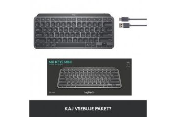 tipkovnice LOGITECH Tipkovnica Logitech MX Keys Mini, grafitna barva, SLO g.