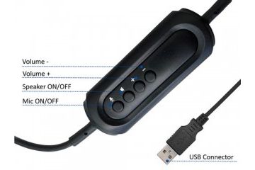 slušalke in mikrofoni EWENT Slušalke Ewent, nadzor glasnosti, mikrofon, USB, EW3565