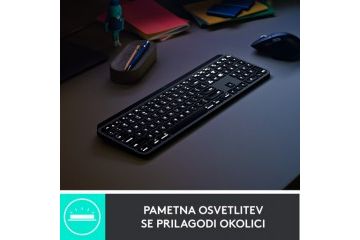 tipkovnice LOGITECH Tipkovnica Logitech MX Keys za Mac, siva, SLO g.